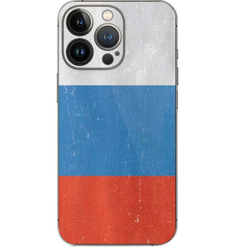 Russian Flag Distressed iPhone 15 Pro Skin